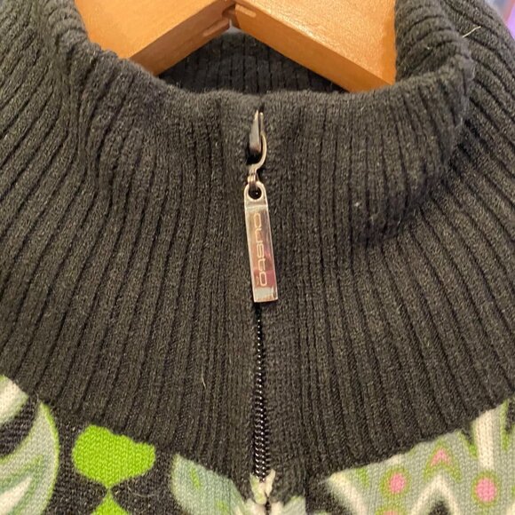 Custo Barcelona Jacket Sweater Multicolor Sz S Full Zip Art Beaded Floral Unique - Picture 5 of 16